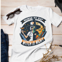 T-Shirt Enfermeira Dia de as Bruxas engraçado