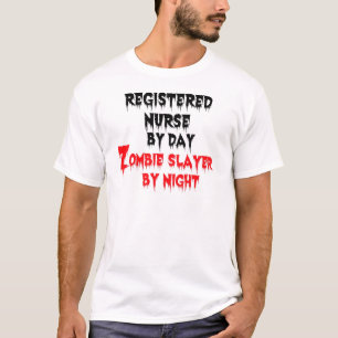 T-shirt Enfermeira registrada por Dia Zombie Slayer by Nig