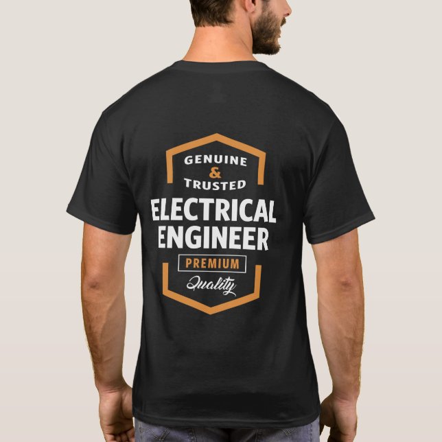 T-shirt Engenheiro elétrico | Ideias de presentes (Verso)