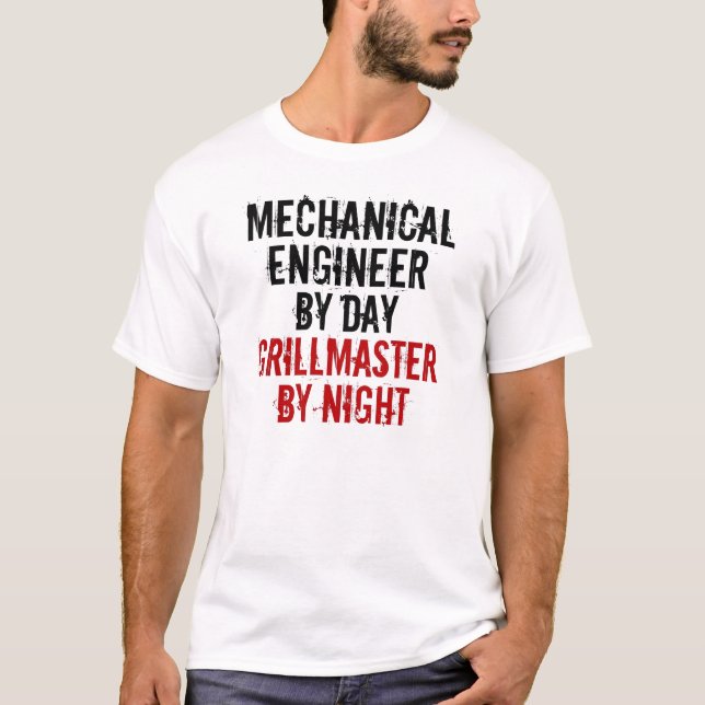 T-shirt Engenheiro Mecânico Grillmaster (Frente)