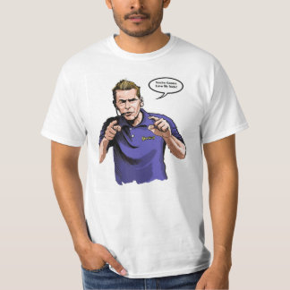 T-shirt engodo da cara do wow