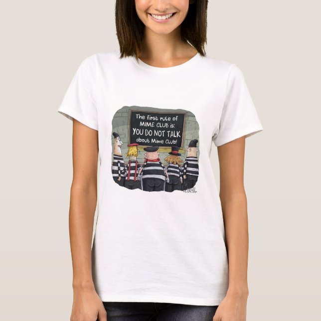 T-Shirt engraçada com mimes. (Frente)