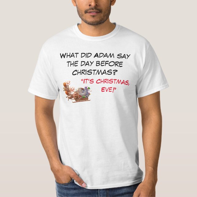 T-shirt engraçada da Piada de Natal (Frente)