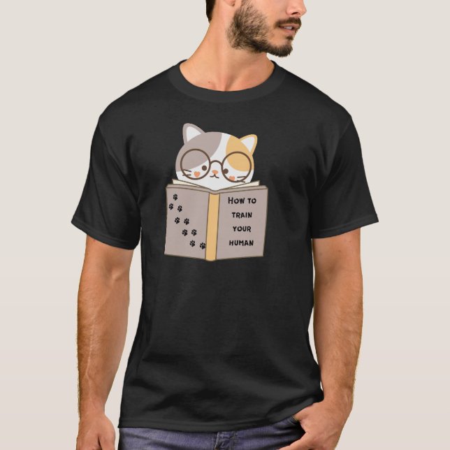T-shirt engraçada de gato (Frente)