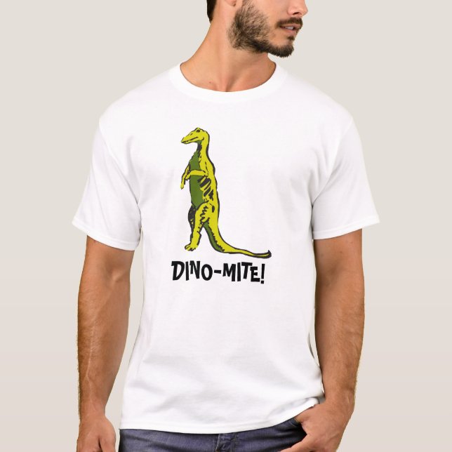 T-shirt engraçada do Dinossauro, Dino-mite! (Frente)
