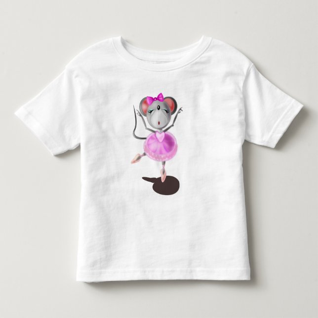 T-shirt engraçada do Toddler com dançarina Balé do (Frente)