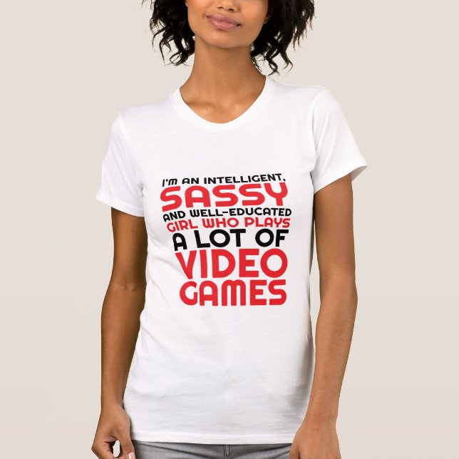 T-shirt engraçada para jogos para Geeks e Gamers G (Frente)