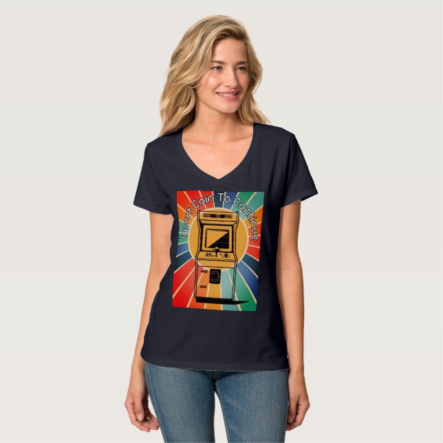 T-shirt engraçada para jogos Retro (Frente Completa)