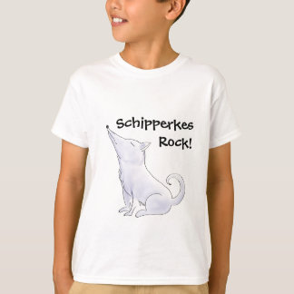 T-shirt Engraçado Aloof Schipperke Dog Cartoon