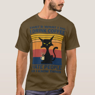 T-Shirt Engraçado, Bebendo De Gato