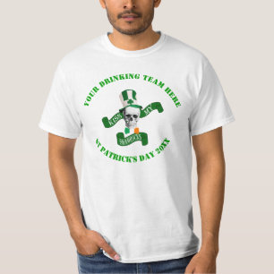 T-shirt Engraçado Beija Meu Dia de São Patrício De Xampas
