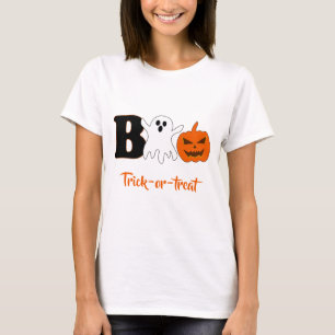T-Shirt Engraçado Boo Halloween