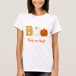 T-Shirt Engraçado Boo Halloween