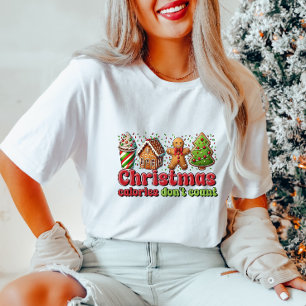T-Shirt Engraçado Calorias de Natal