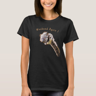 T-Shirt engraçado com avestruz feliz - Texto perso