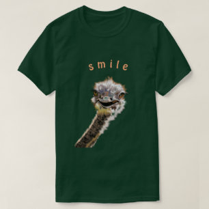 T-Shirt engraçado com avestruz feliz - Texto perso