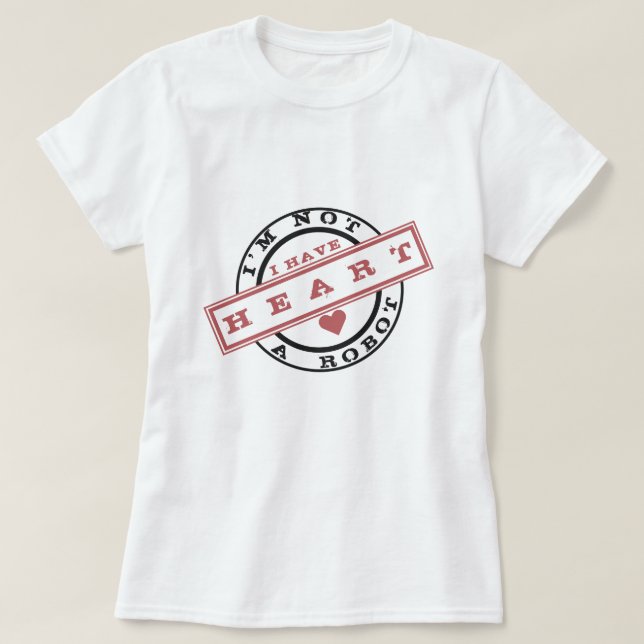T-Shirt engraçado com Carimbo de Texto - Personali (Frente do Design)