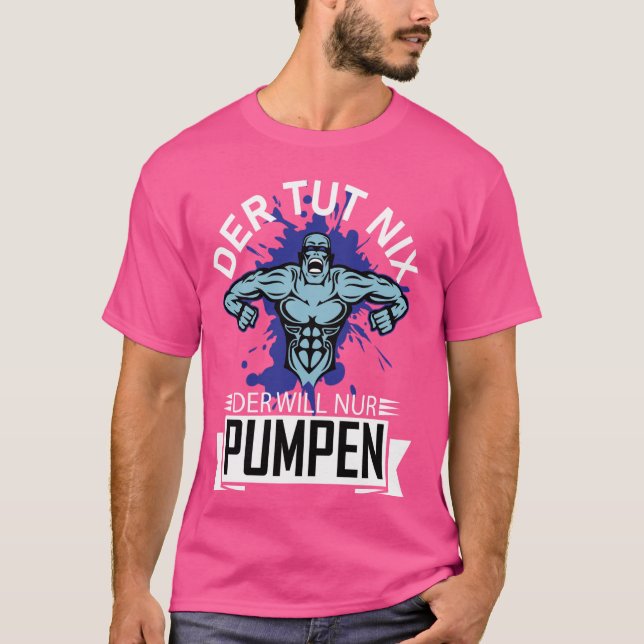 T-Shirt engraçado com Der de Texto Alemão Tut Nix  (Frente)