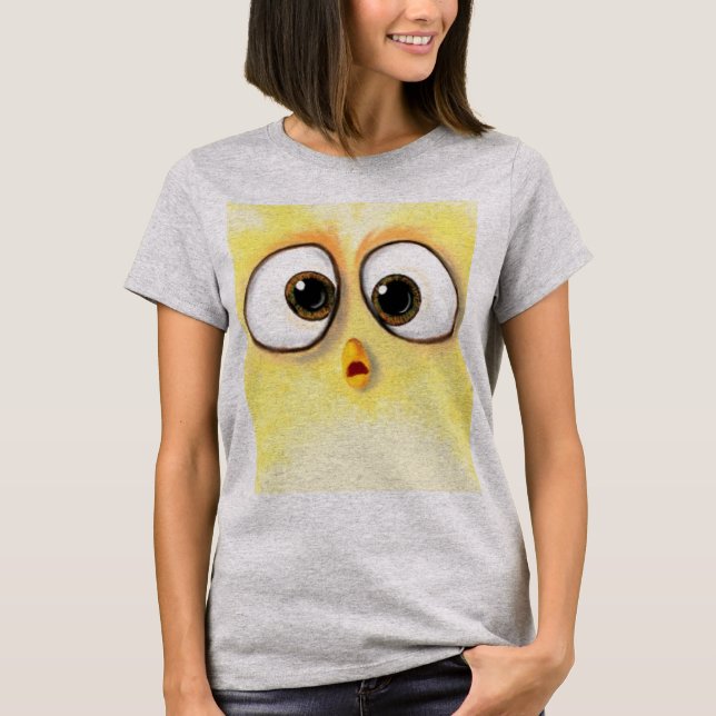 T-Shirt Engraçado com Galinha Surpresa (Frente)