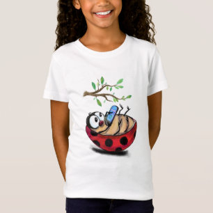 T-Shirt Engraçado com Ladybug Feliz por Telefone