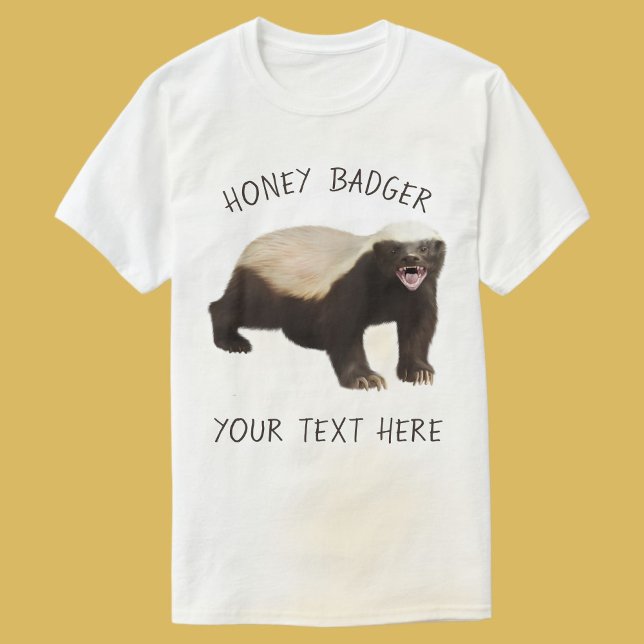 T-Shirt Engraçado Com Mel Personalizado (Honey Badger T-shirt)
