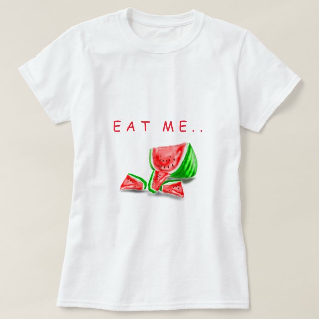T-Shirt Engraçado com Melancia Doce - Texto Person (Frente do Design)