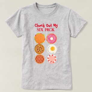 T-Shirt Engraçado com Seis Pacotes