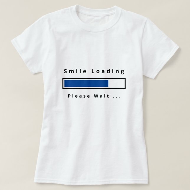 T-Shirt Engraçado com Texto - Carga de Sorriso (Frente do Design)