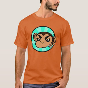 T-SHIRT ENGRAÇADO DA CAPA DO SHORT DO MACACO