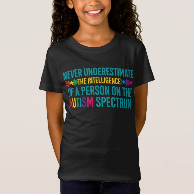 T-shirt engraçado da consciência do autismo para a (Frente)