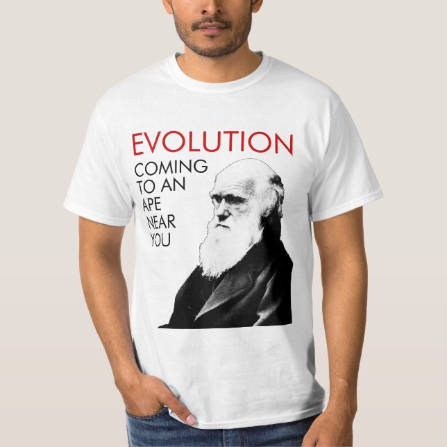 T-shirt engraçado da evolução (Frente)