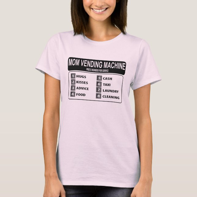 T-shirt engraçado da máquina de venda automática (Frente)