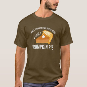 T-shirt engraçado da torta de Trumpkin da acção