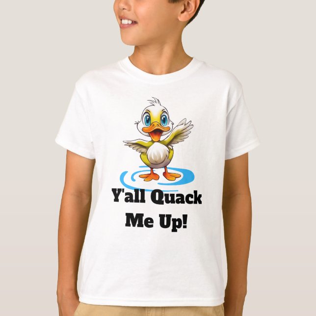 T-Shirt Engraçado De Cartoon Para Crianças (Frente)