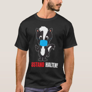 T-Shirt Engraçado de Máscara de Proteção à Distânc