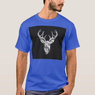 T-shirt Engraçado de veado de prata no decor de estilo de