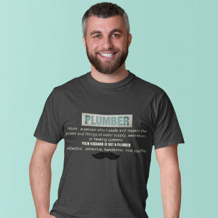 T-shirt Engraçado Definição De Canalizador E Bigode