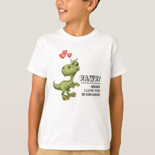 T-shirt Engraçado Dia de os namorados Dinossauro com T-Sh