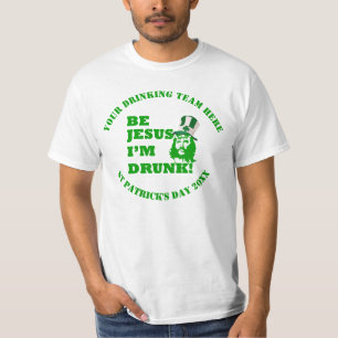 T-shirt Engraçado Dia de São Patrício Jesus