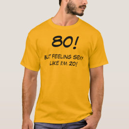 T-shirt engraçado do aniversário das pessoas de 80