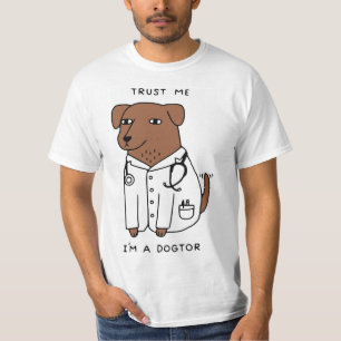 T-SHIRT ENGRAÇADO do CÃO - marrom
