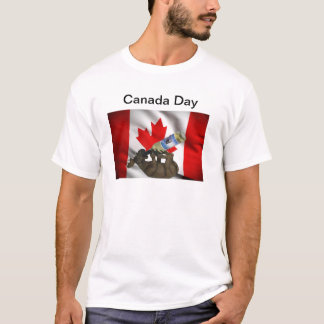 T-shirt engraçado do dia de Canadá