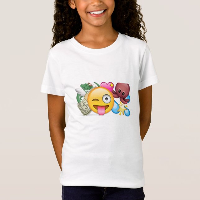 T-shirt engraçado do emoji (Frente)