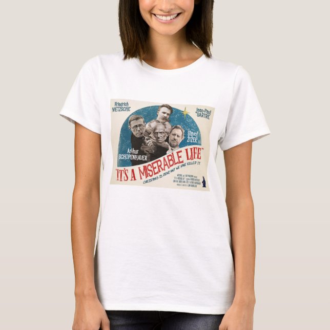 T-shirt engraçado do Existentialism da filosofia (Frente)