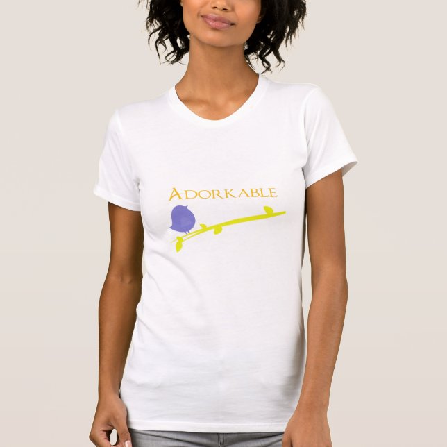 T-shirt engraçado do geek de Adorkable (Frente)