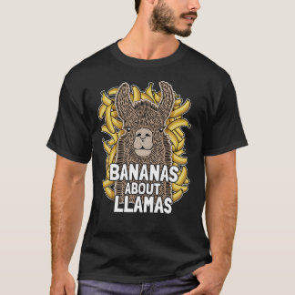 T-shirt engraçado do lama mim bananas sobre lamas