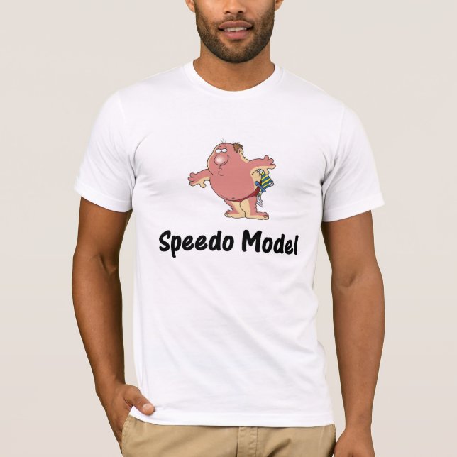 T-shirt engraçado do modelo do Speedo (Frente)