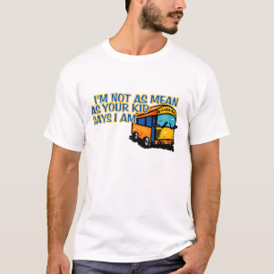 T-shirt engraçado do motorista de auto escolar