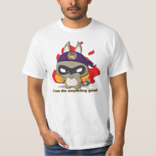 T-shirt engraçado do personagem de desenho animad