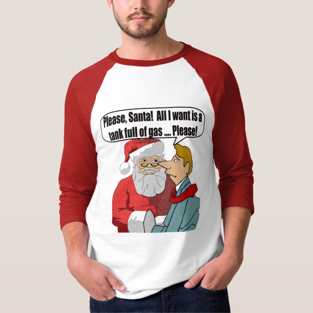 T-shirt engraçado do presente do Natal (Frente)